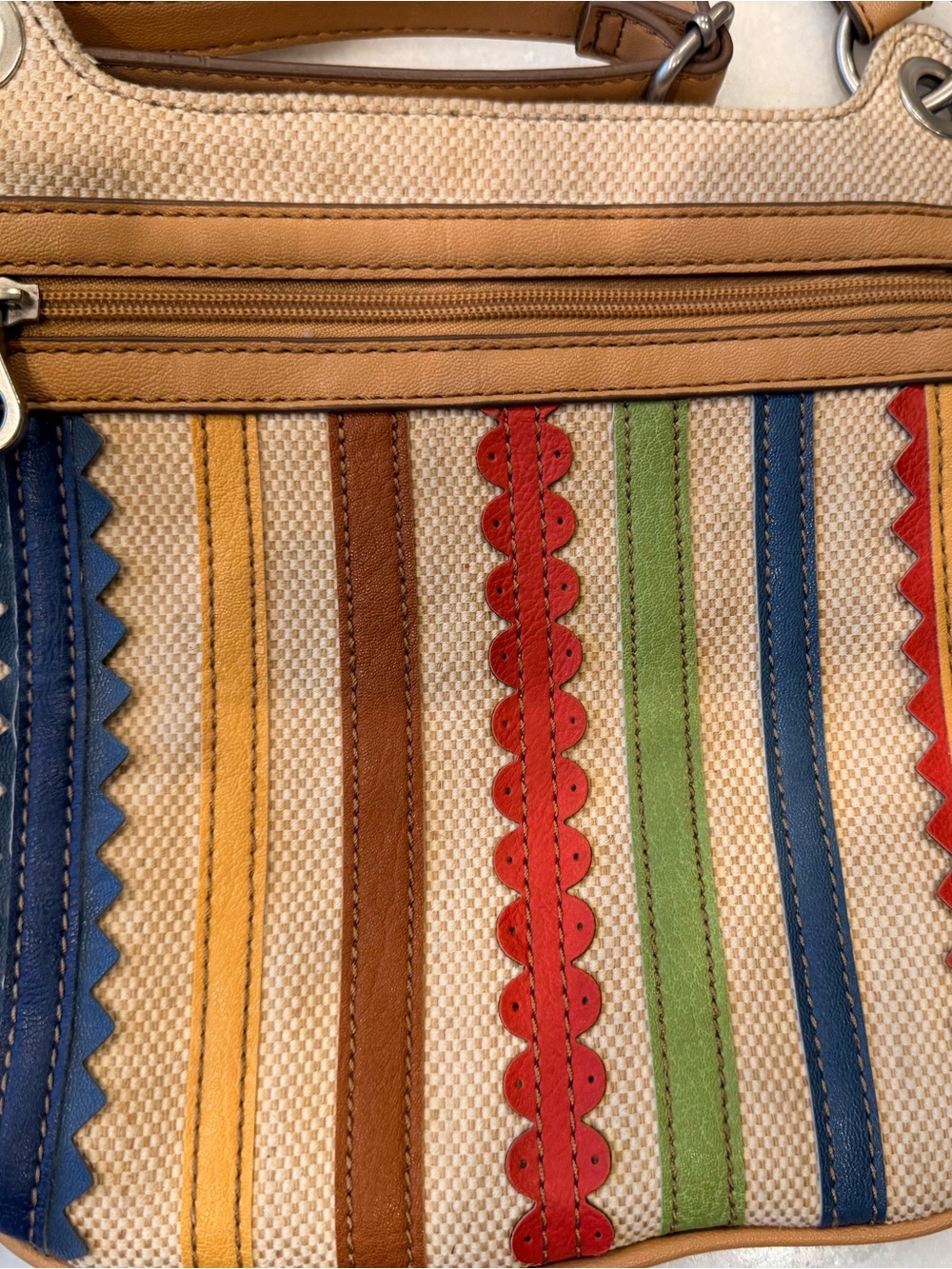 Relic beige with multicolors Crossbody bag - Picture 2 of 4
